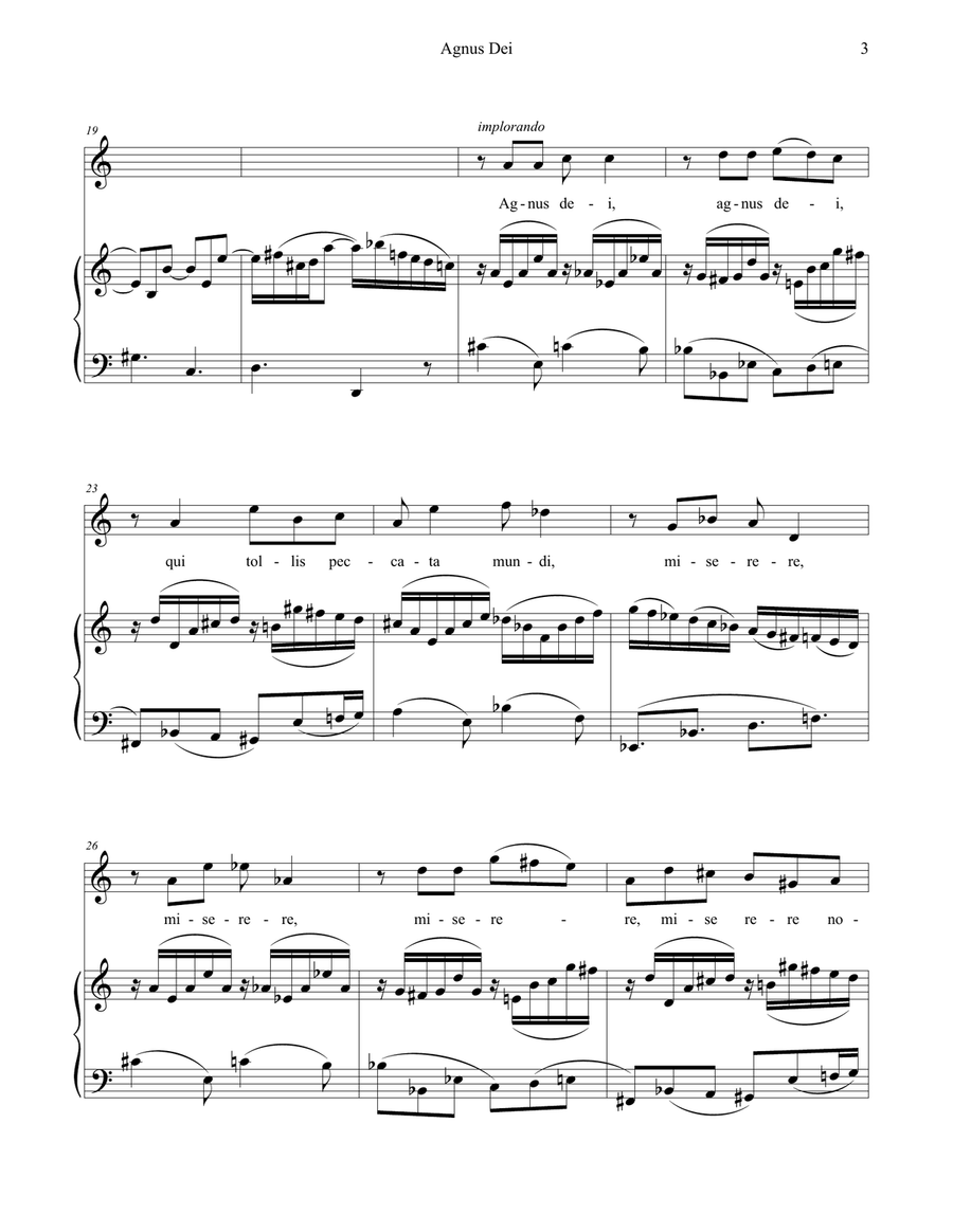 Agnus Dei Agnus Dei Soprano Voice scores gallery preview page 3