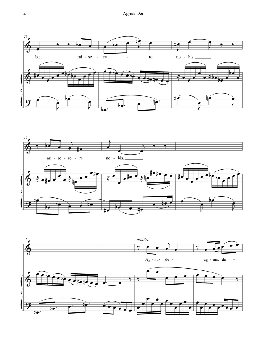 Agnus Dei Agnus Dei Soprano Voice scores gallery preview page 4