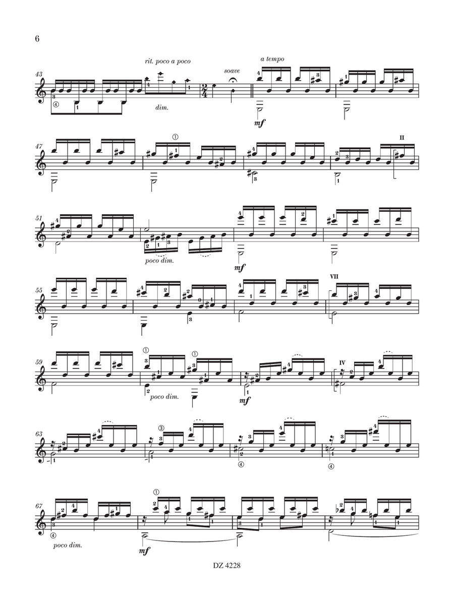 Prélude à l'air roumain Prélude à l'air roumain Classical Guitar scores gallery preview page 6