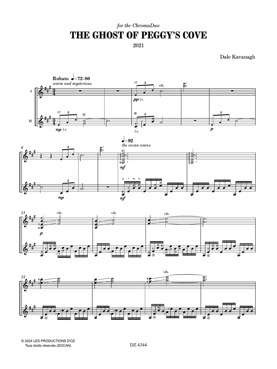 The Ghost of Peggy’s Cove Classical Guitar scores gallery preview page 3