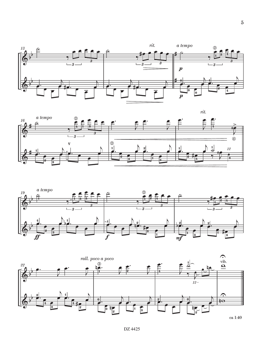 Fleur bleue Fleur bleue Classical Guitar scores gallery preview page 6