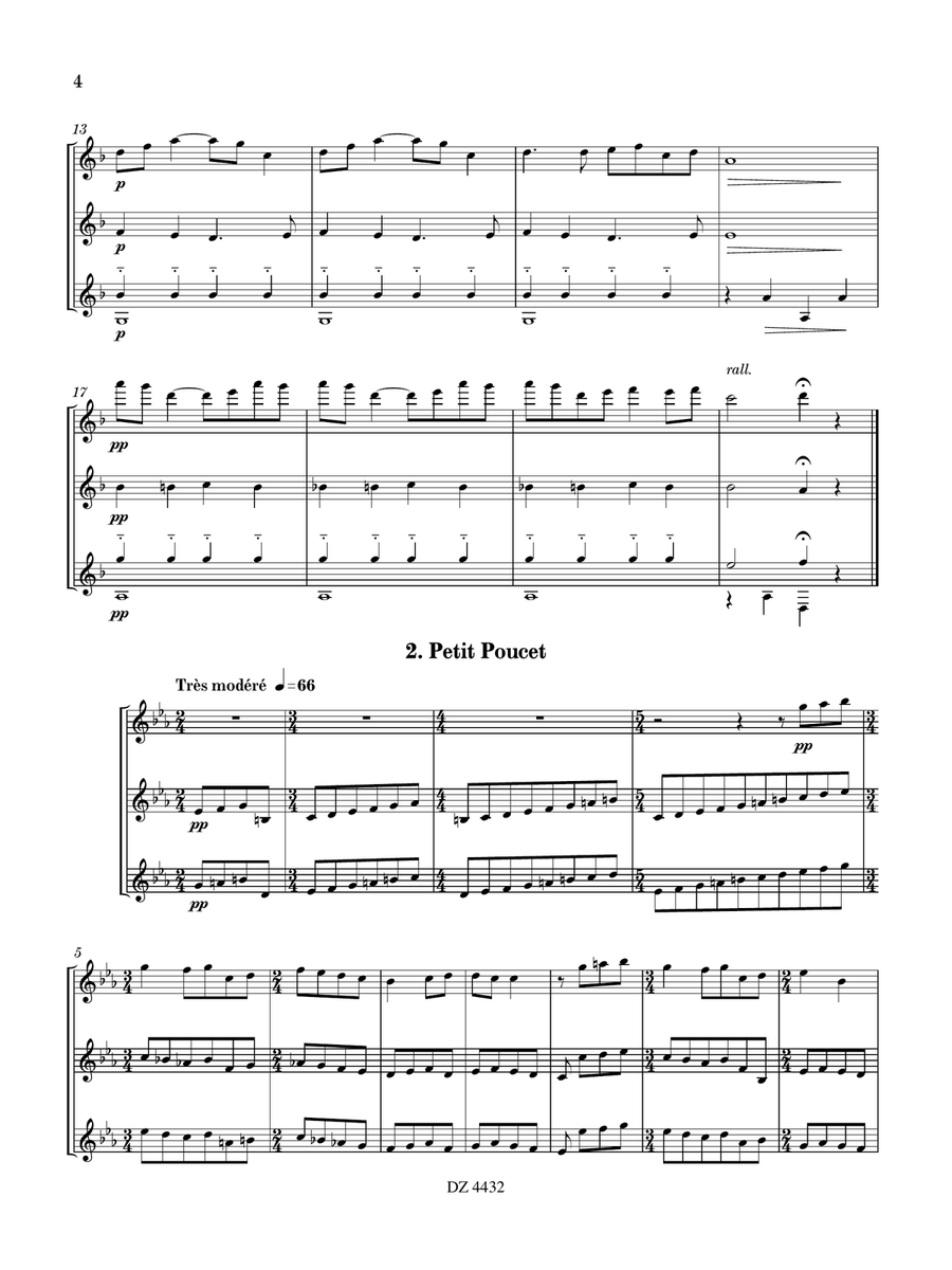 Ma mère l’Oye Guitar Ensemble scores gallery preview page 5