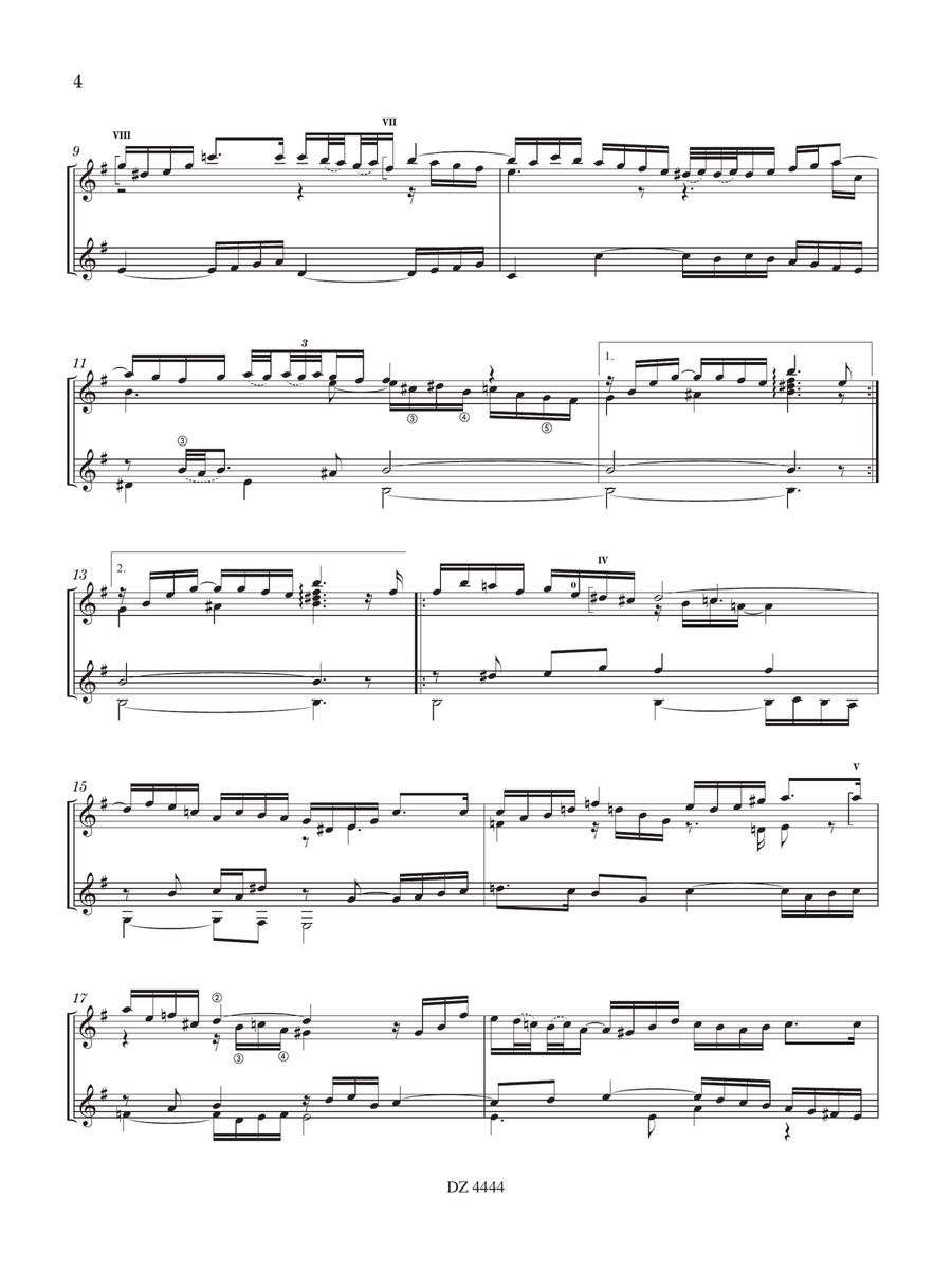 French Suite No. 1, BWV 812 Classical Guitar scores gallery preview page 5