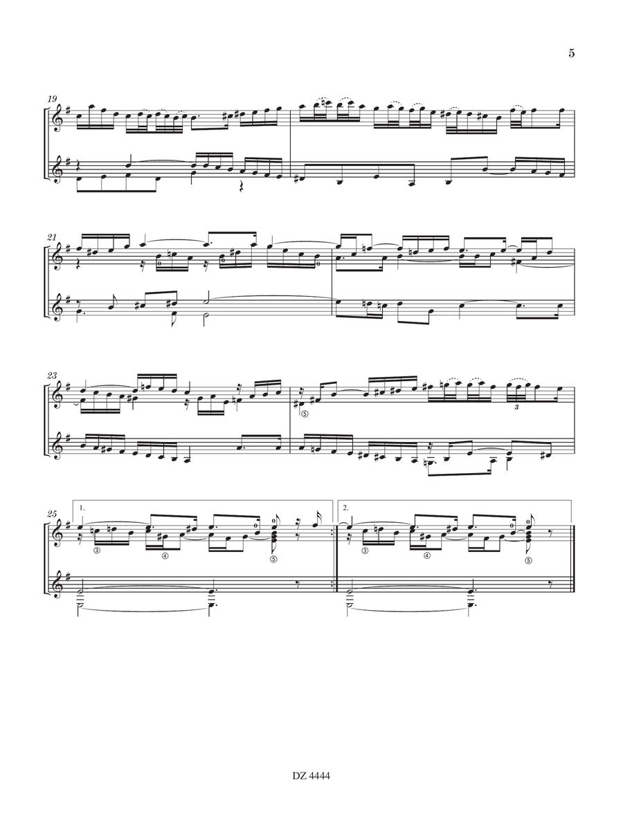 French Suite No. 1, BWV 812 Classical Guitar scores gallery preview page 6