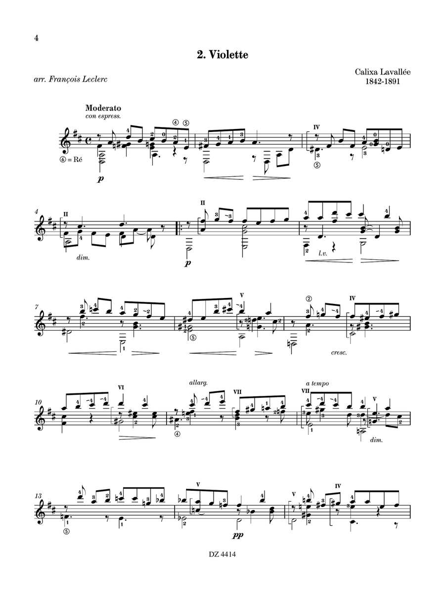 Musique romantique du Québec, vol. 1 Classical Guitar scores gallery preview page 5