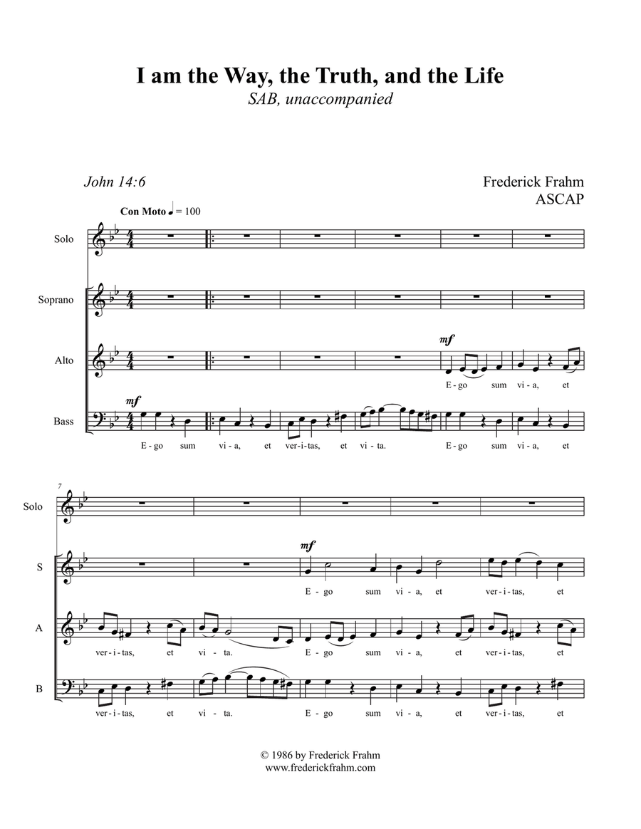 Ego sum Via Ego sum Via 3-Part scores gallery preview page 1