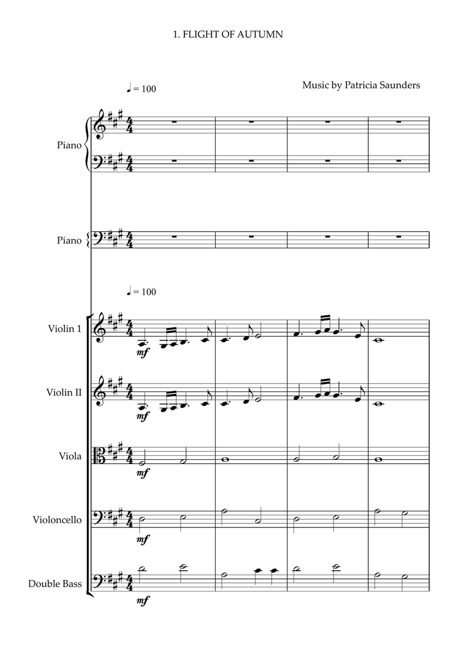 Flight of Autunm Flight of Autunm Chamber Music scores gallery preview page 3
