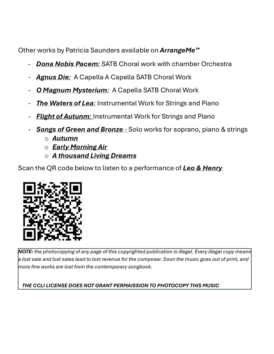 Leo and Henry Chamber Music scores gallery preview page 2