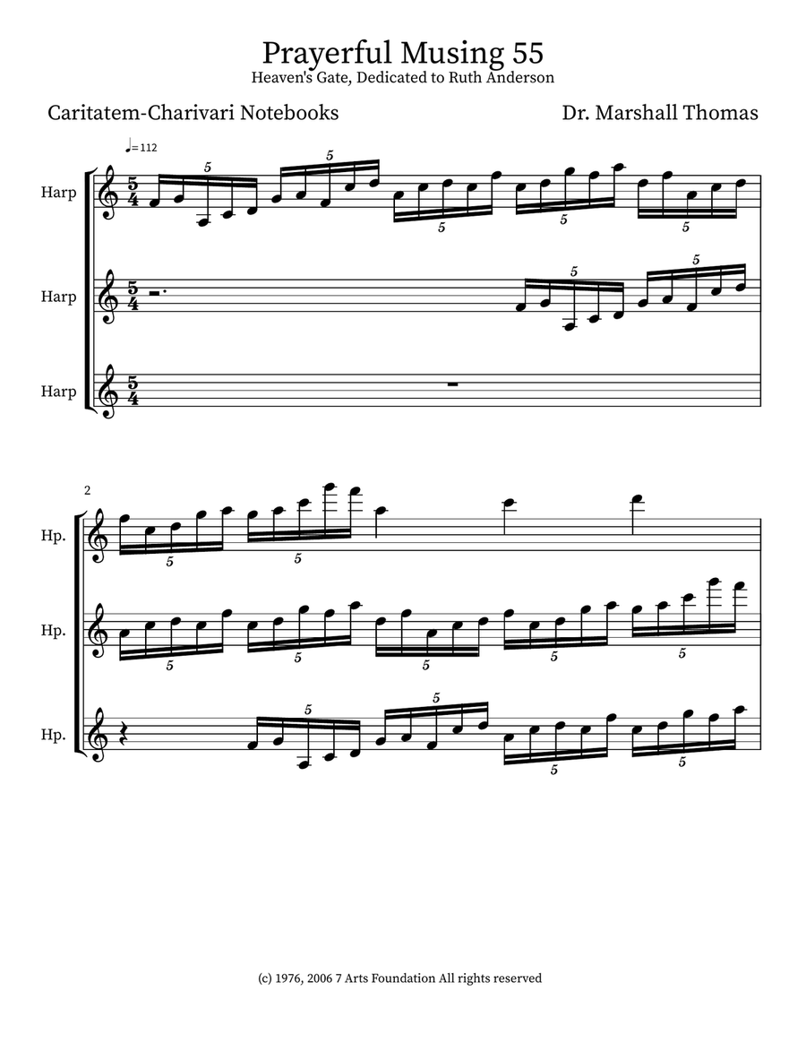 Prayerful Musing 55 Prayerful Musing 55 Small Ensemble scores gallery preview page 1