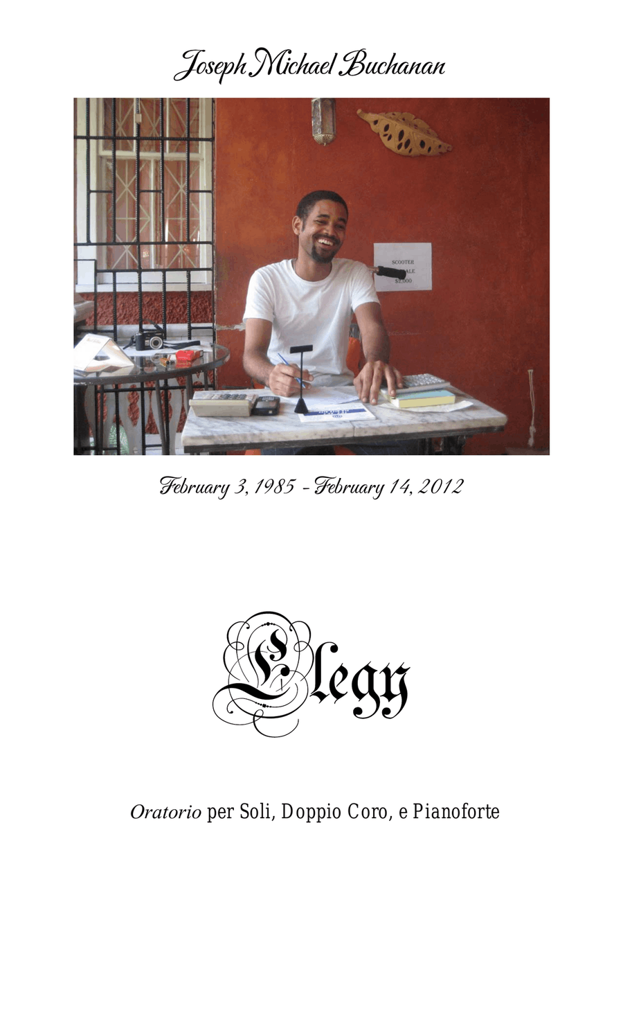 Elegy: Oratorio for Joseph Michael Buchanan Divisi scores gallery preview page 5