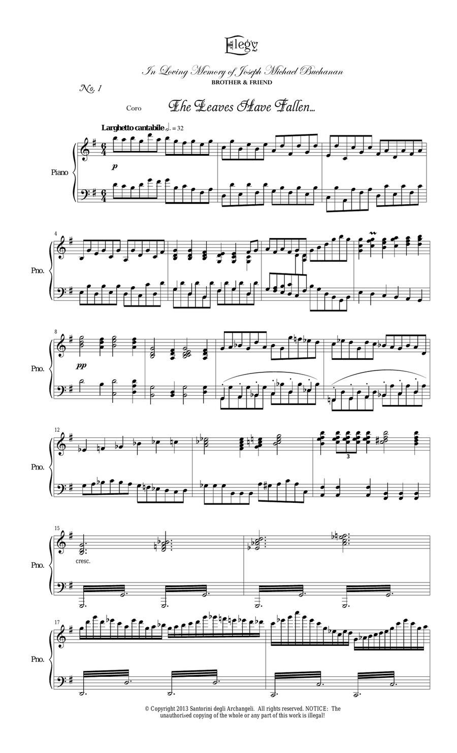 Elegy: Oratorio for Joseph Michael Buchanan Divisi scores gallery preview page 6