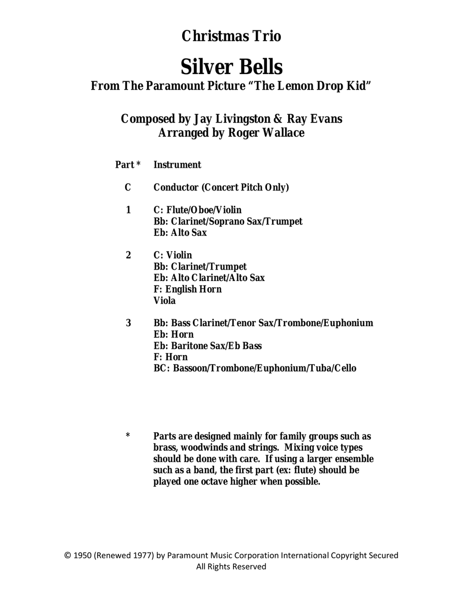 Silver Bells Brass Trio scores gallery preview page 1