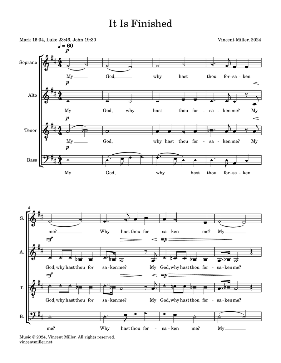 It Is Finished It Is Finished 4-Part scores gallery preview page 1