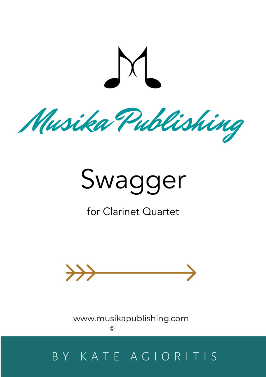Swagger - for Clarinet Quartet Clarinet Quartet scores gallery preview page 1