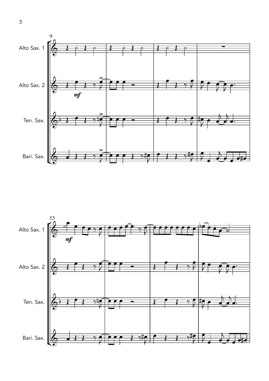 Swagger - for (Flexible) Saxophone Quartet Saxophone Quartet scores gallery preview page 4