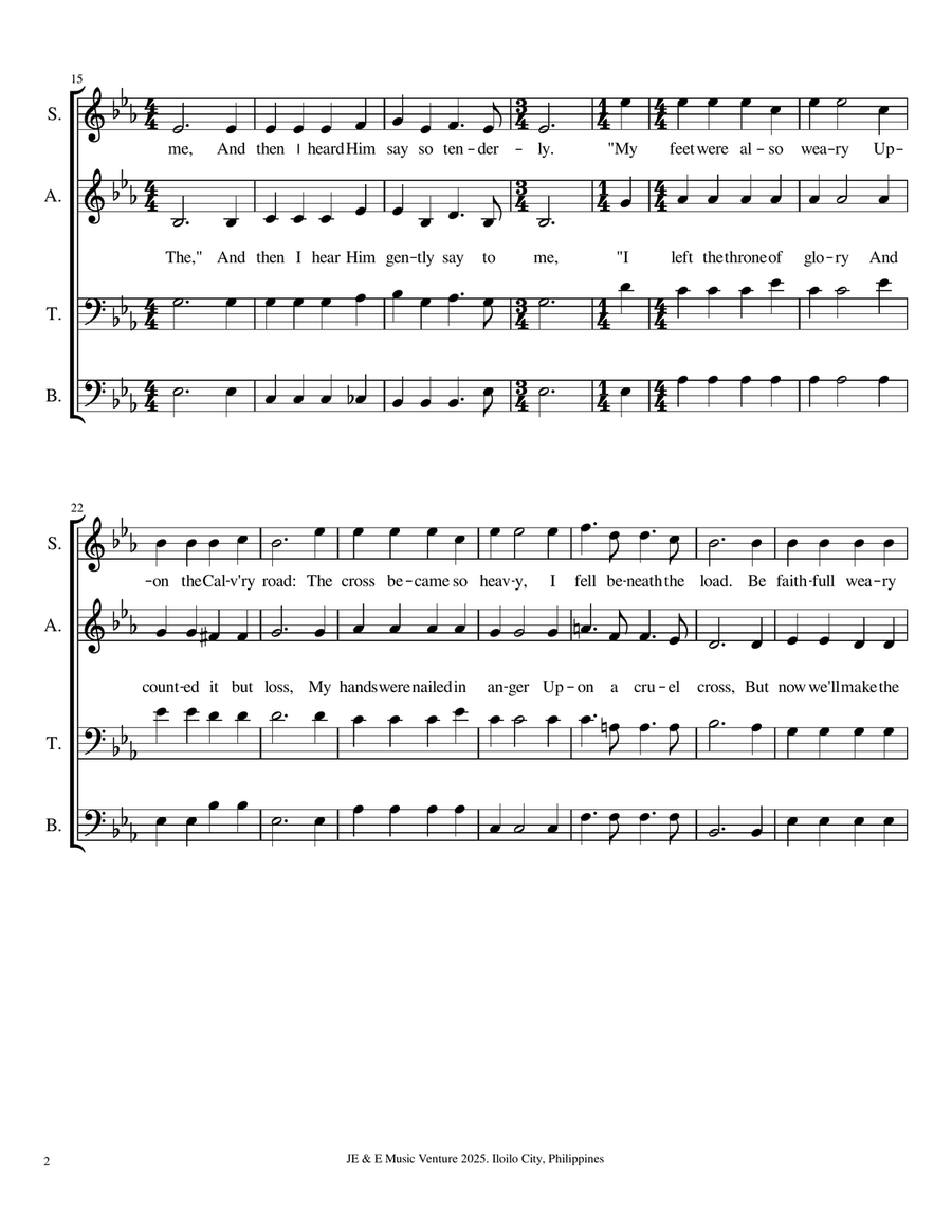 Follow Me Follow Me 4-Part scores gallery preview page 2