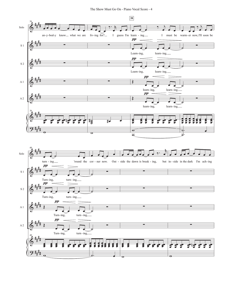 The Show Must Go On SSAA scores gallery preview page 4