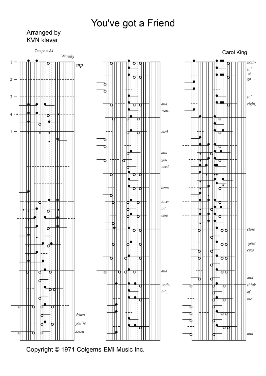 You've Got A Friend You've Got A Friend Piano, Vocal scores gallery preview page 1