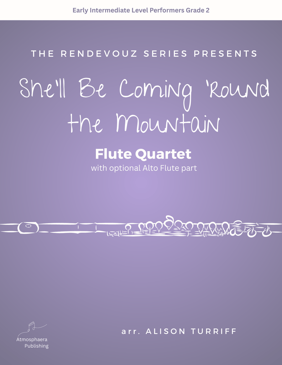 She'll Be Coming 'Round the Mountain for flute quartet Flute Quartet scores gallery preview page 1