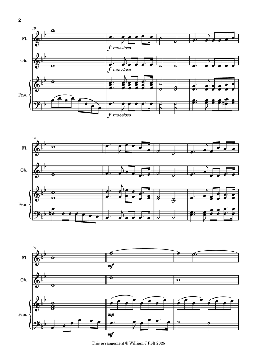 Have you any room for Jesus? (for flute, oboe and piano) Woodwind Duet scores gallery preview page 2