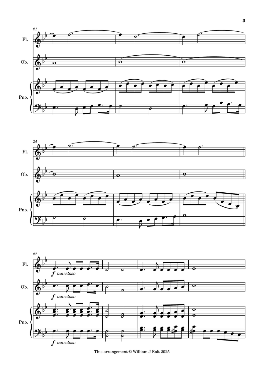 Have you any room for Jesus? (for flute, oboe and piano) Woodwind Duet scores gallery preview page 3