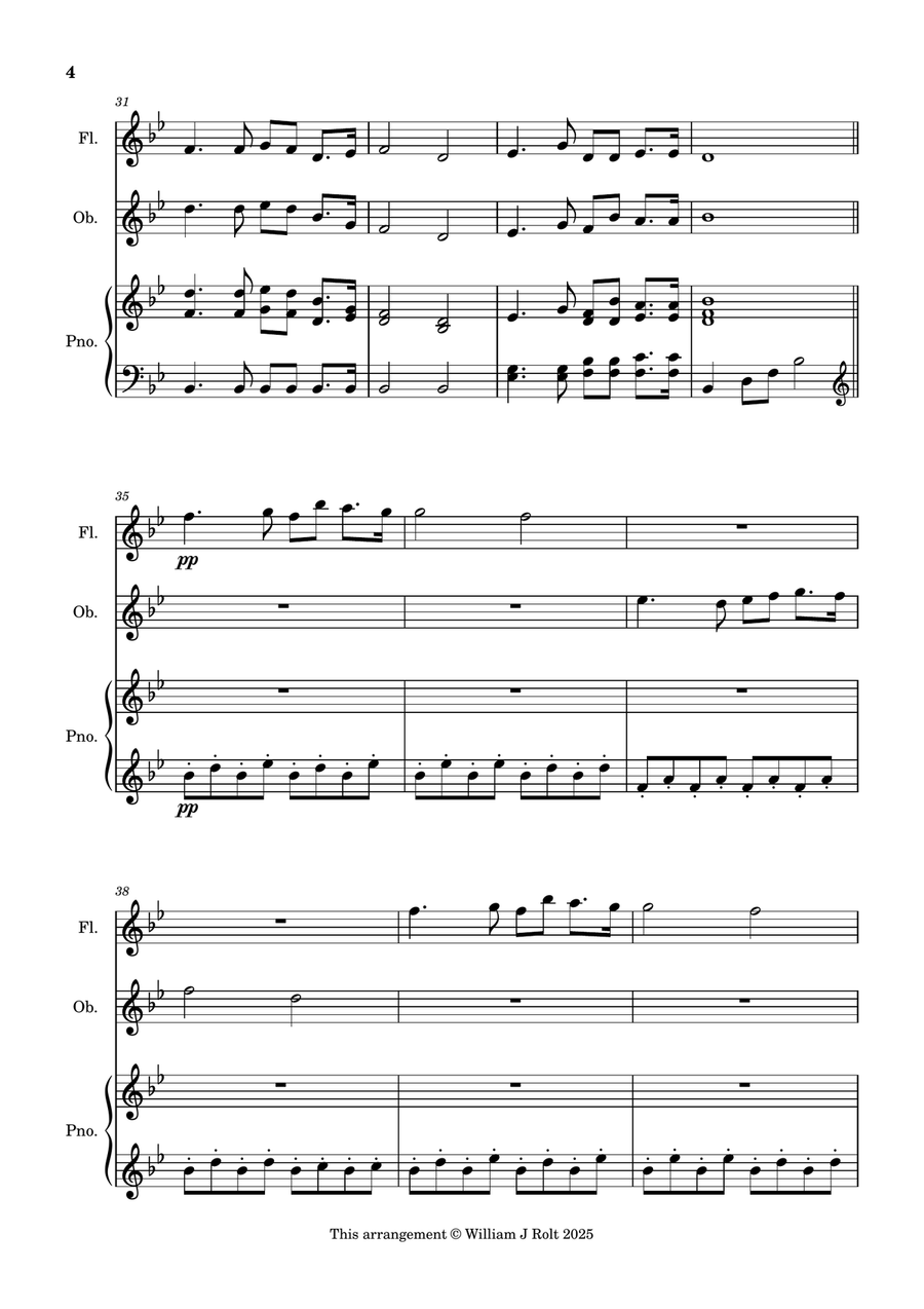 Have you any room for Jesus? (for flute, oboe and piano) Woodwind Duet scores gallery preview page 4
