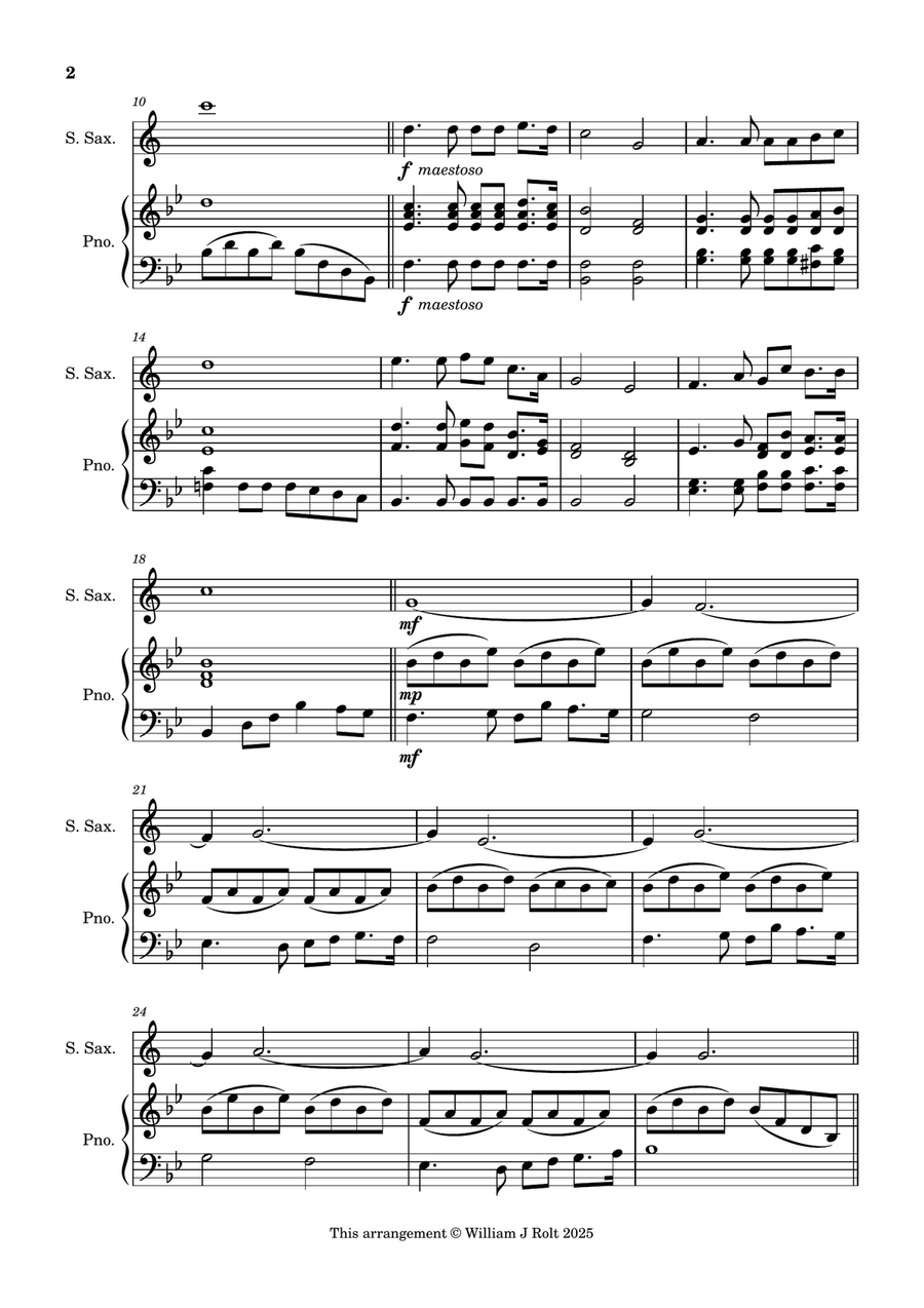 Have you any room for Jesus? (for soprano sax and piano) Soprano Saxophone scores gallery preview page 2