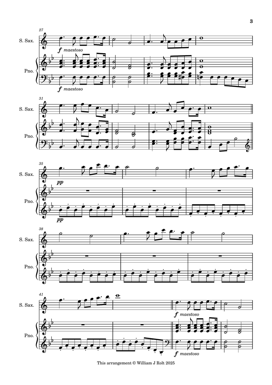 Have you any room for Jesus? (for soprano sax and piano) Soprano Saxophone scores gallery preview page 3