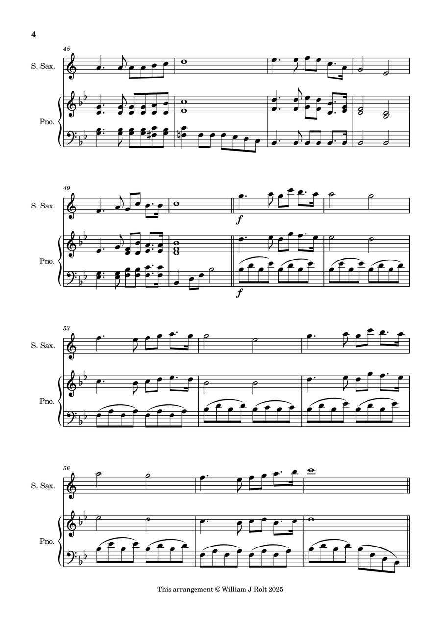 Have you any room for Jesus? (for soprano sax and piano) Soprano Saxophone scores gallery preview page 4
