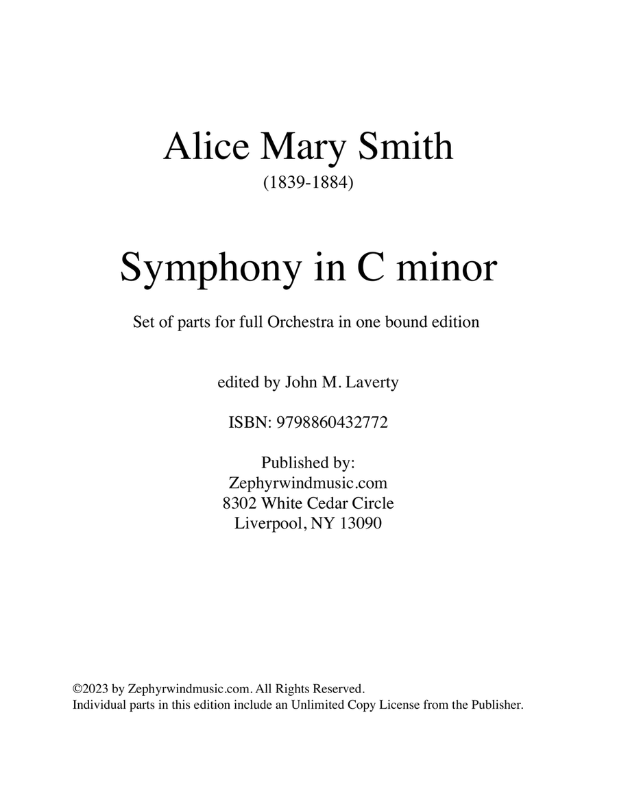 Symphony in A Minor Complete Set of Parts Full Orchestra scores gallery preview page 2