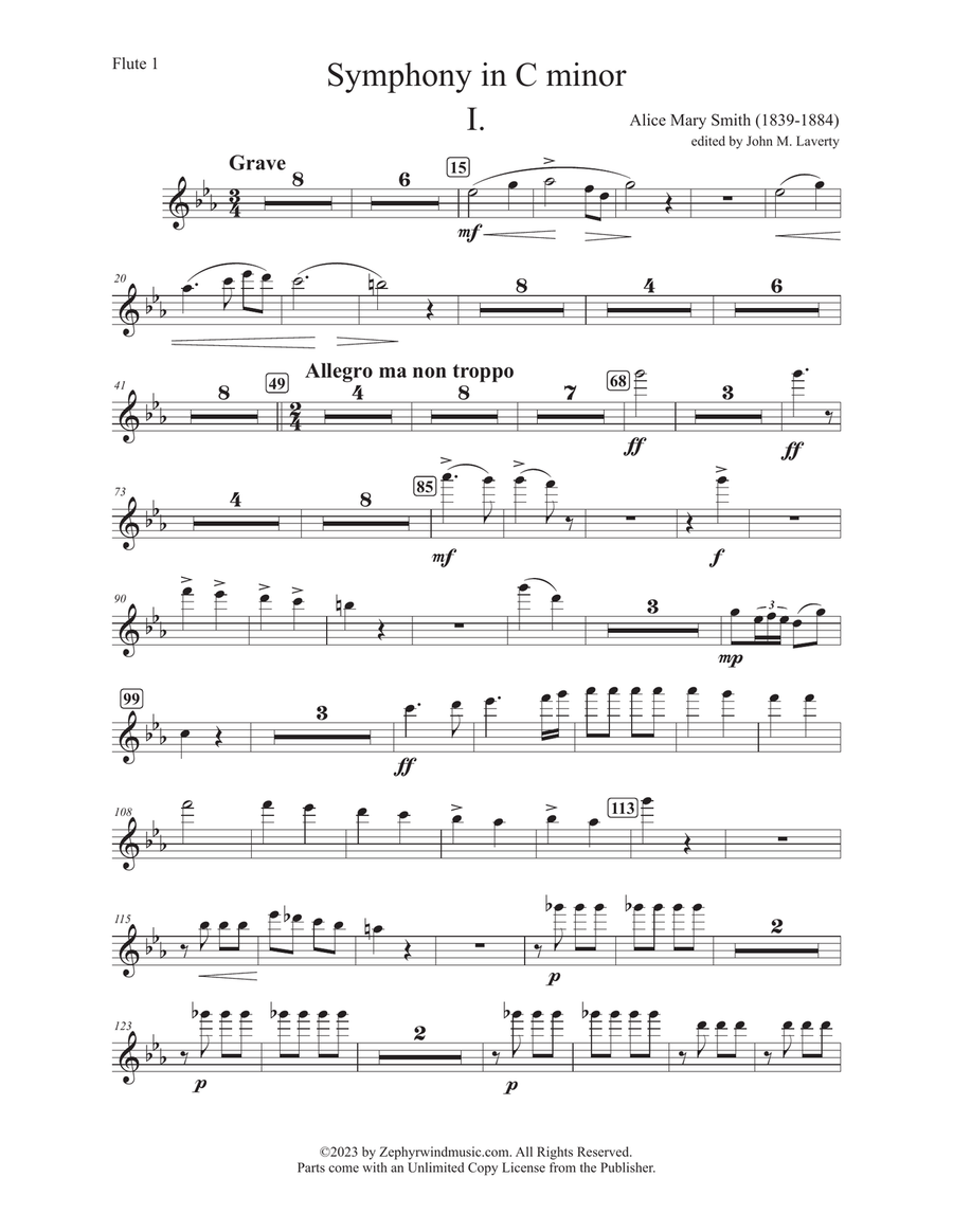 Symphony in A Minor Complete Set of Parts Full Orchestra scores gallery preview page 4