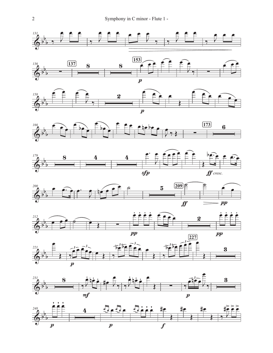 Symphony in A Minor Complete Set of Parts Full Orchestra scores gallery preview page 5