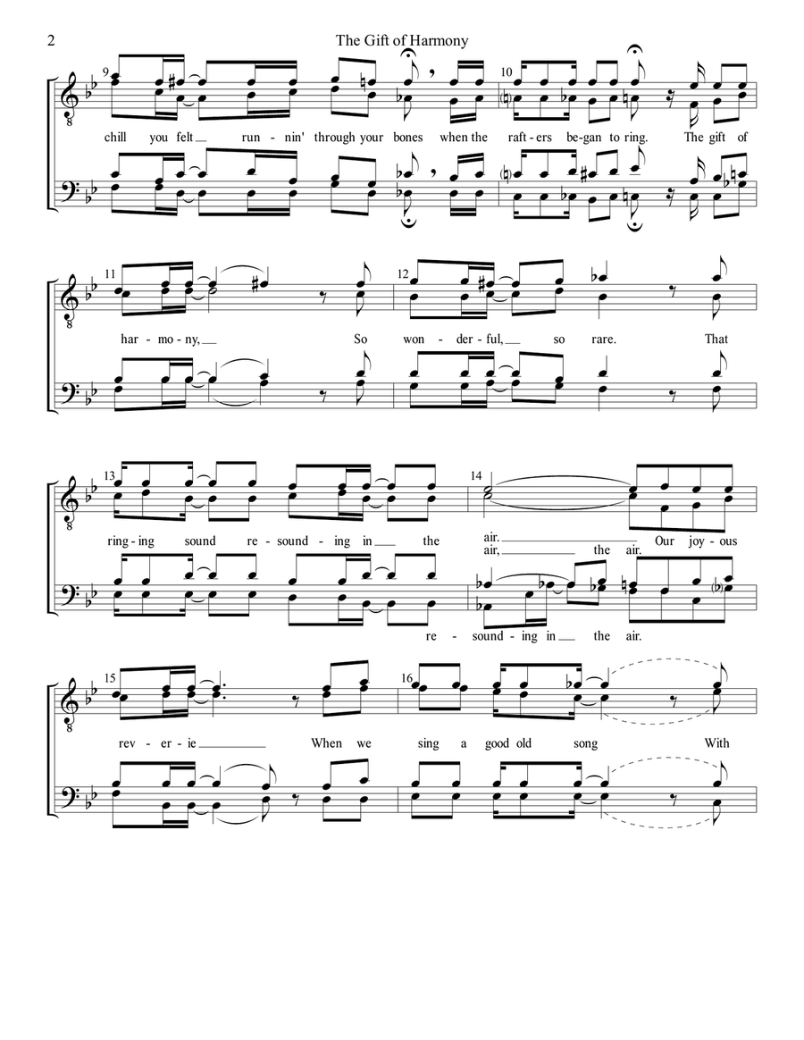 Gift of Harmony, The TTBB scores gallery preview page 2