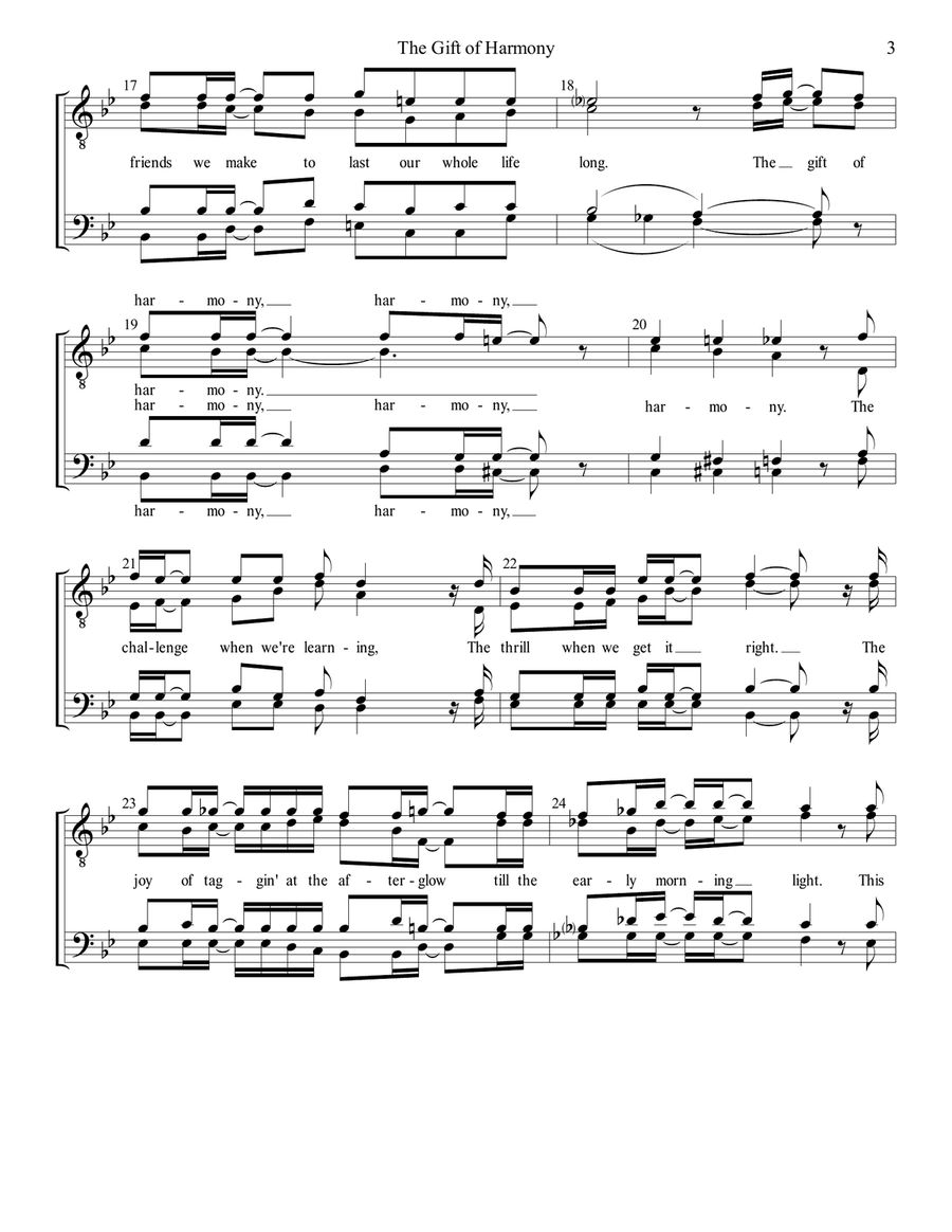 Gift of Harmony, The TTBB scores gallery preview page 3