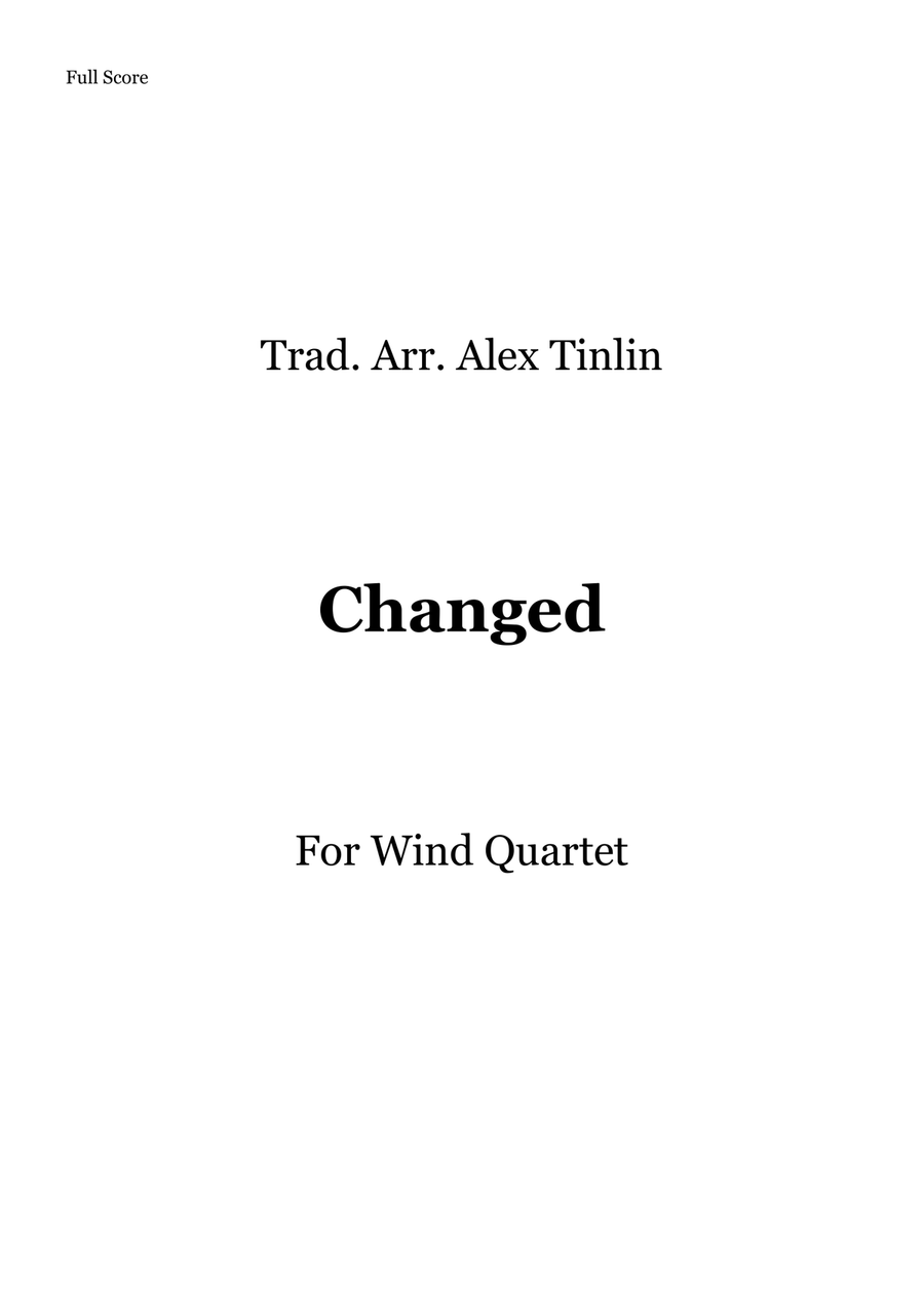 Changed Changed Woodwind Quartet scores gallery preview page 1