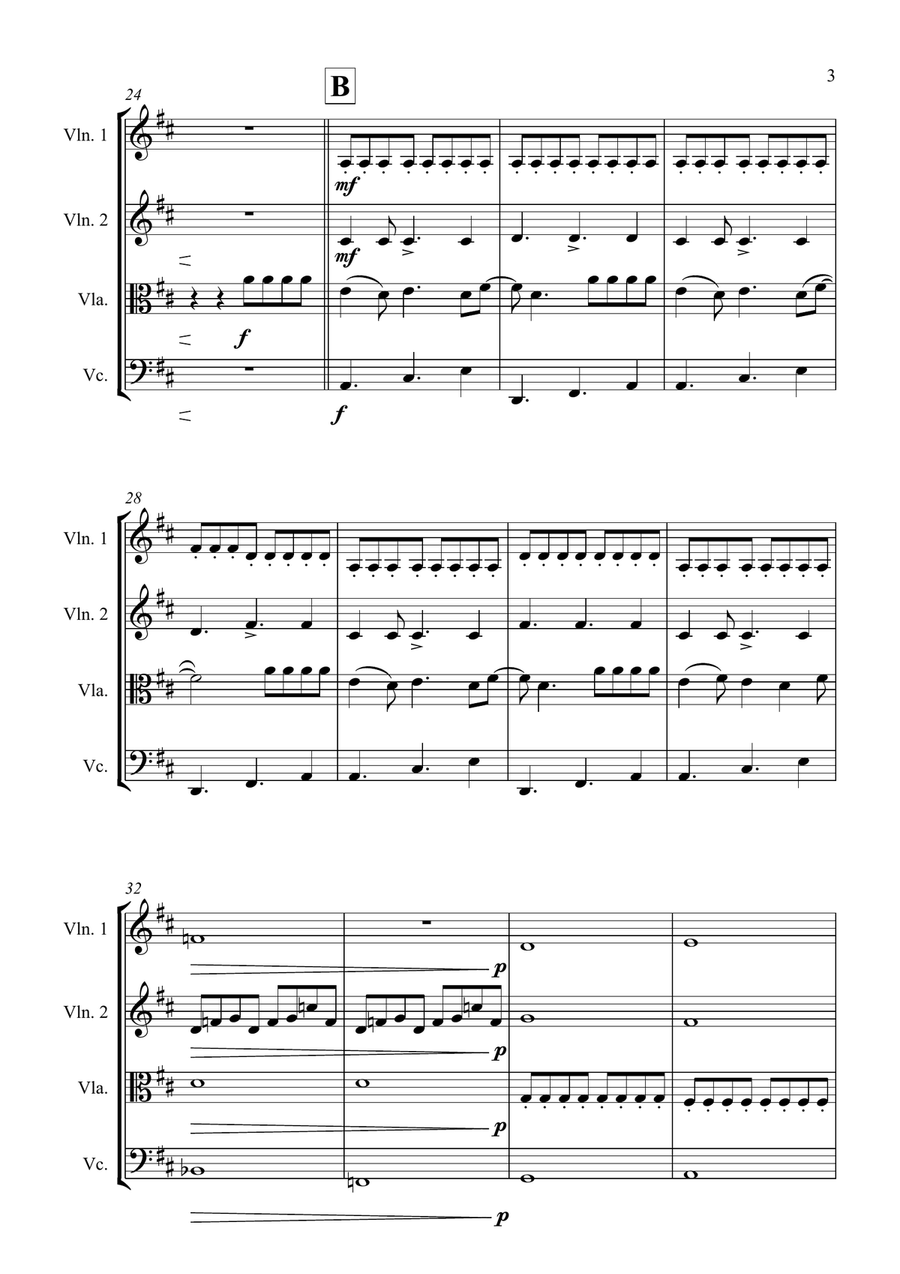 Every Little Thing She Does Is Magic String Quartet scores gallery preview page 3