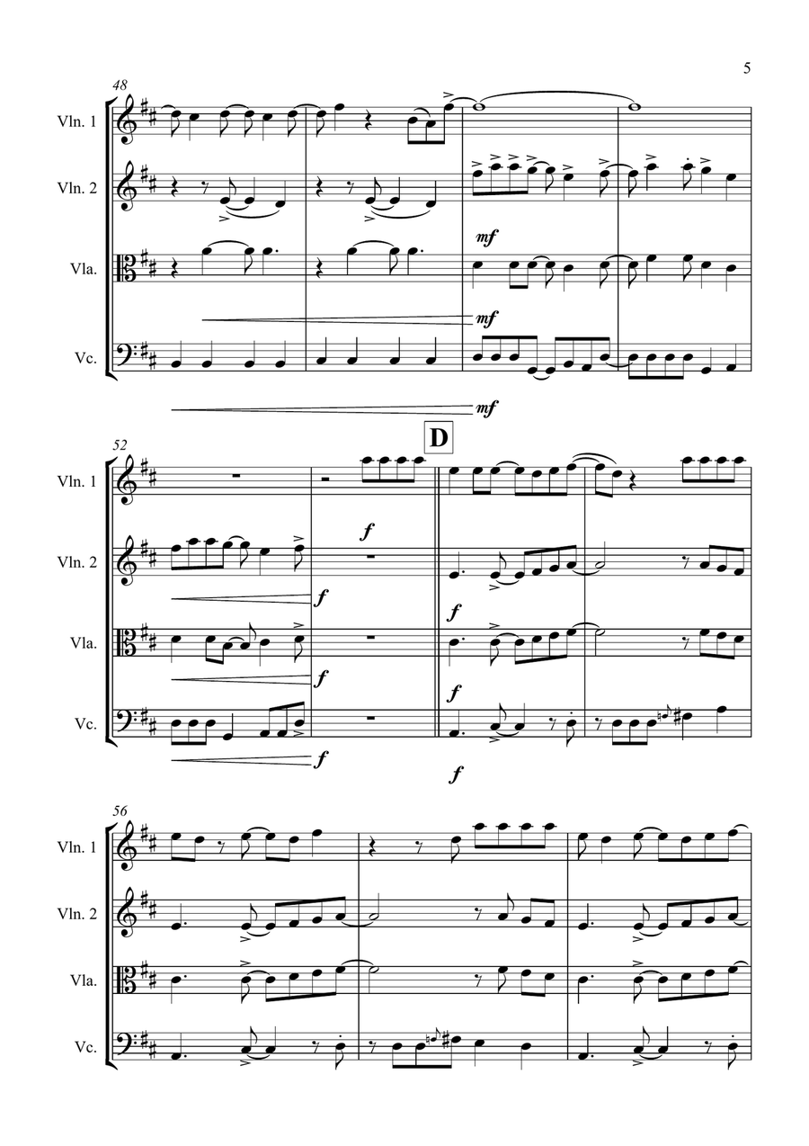 Every Little Thing She Does Is Magic String Quartet scores gallery preview page 5