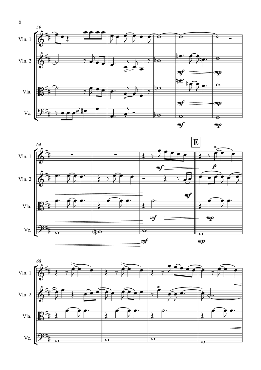 Every Little Thing She Does Is Magic String Quartet scores gallery preview page 6
