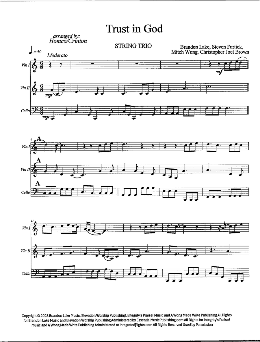 Trust In God Trust In God String Trio scores gallery preview page 2
