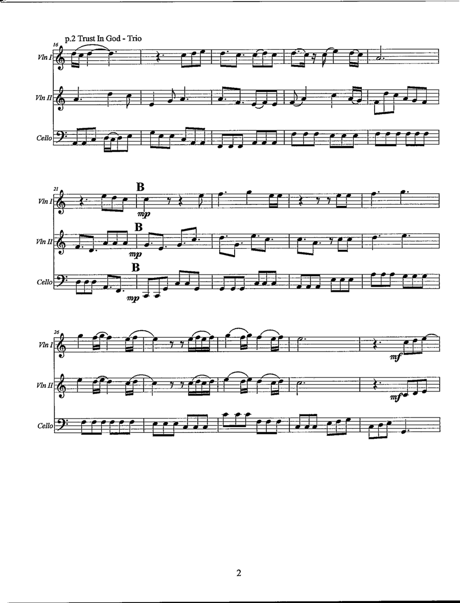 Trust In God Trust In God String Trio scores gallery preview page 3