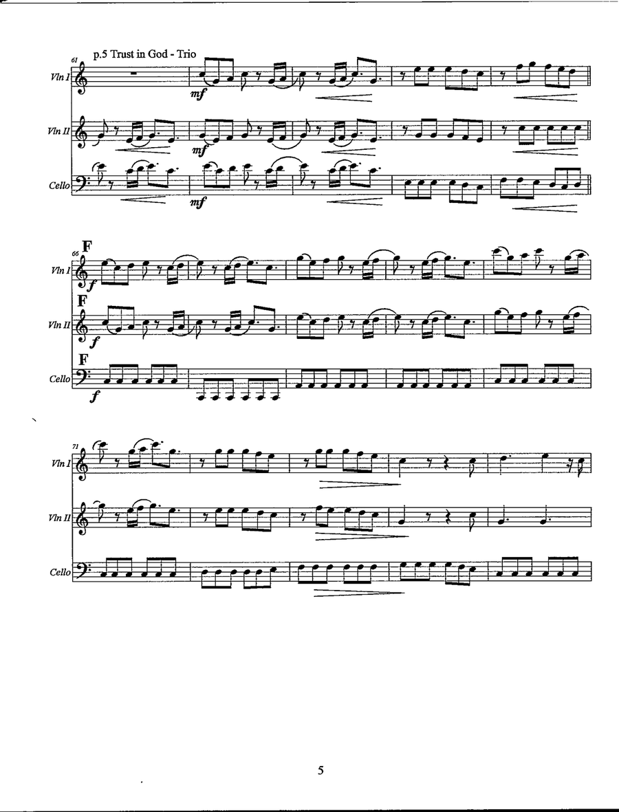 Trust In God Trust In God String Trio scores gallery preview page 6
