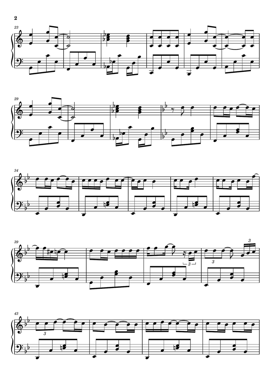 Sowing The Seeds Of Love Sowing The Seeds Of Love Piano Solo scores gallery preview page 2