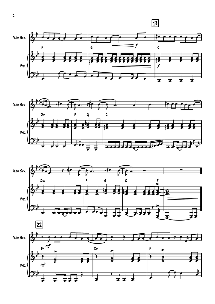 I've Gotta Get A Message To You Alto Saxophone scores gallery preview page 2