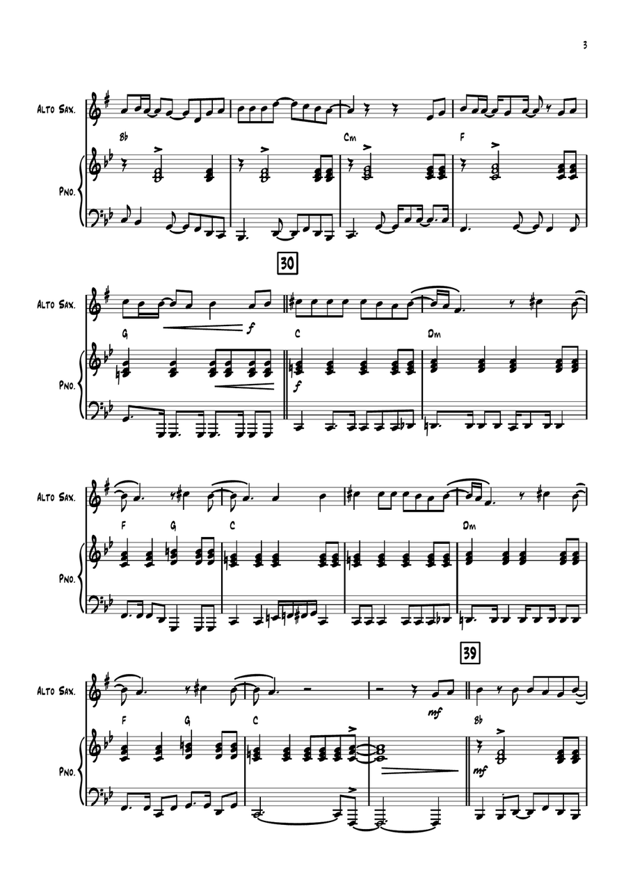 I've Gotta Get A Message To You Alto Saxophone scores gallery preview page 3