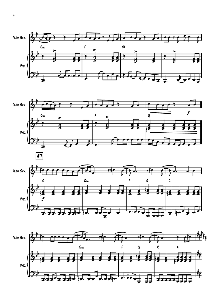 I've Gotta Get A Message To You Alto Saxophone scores gallery preview page 4