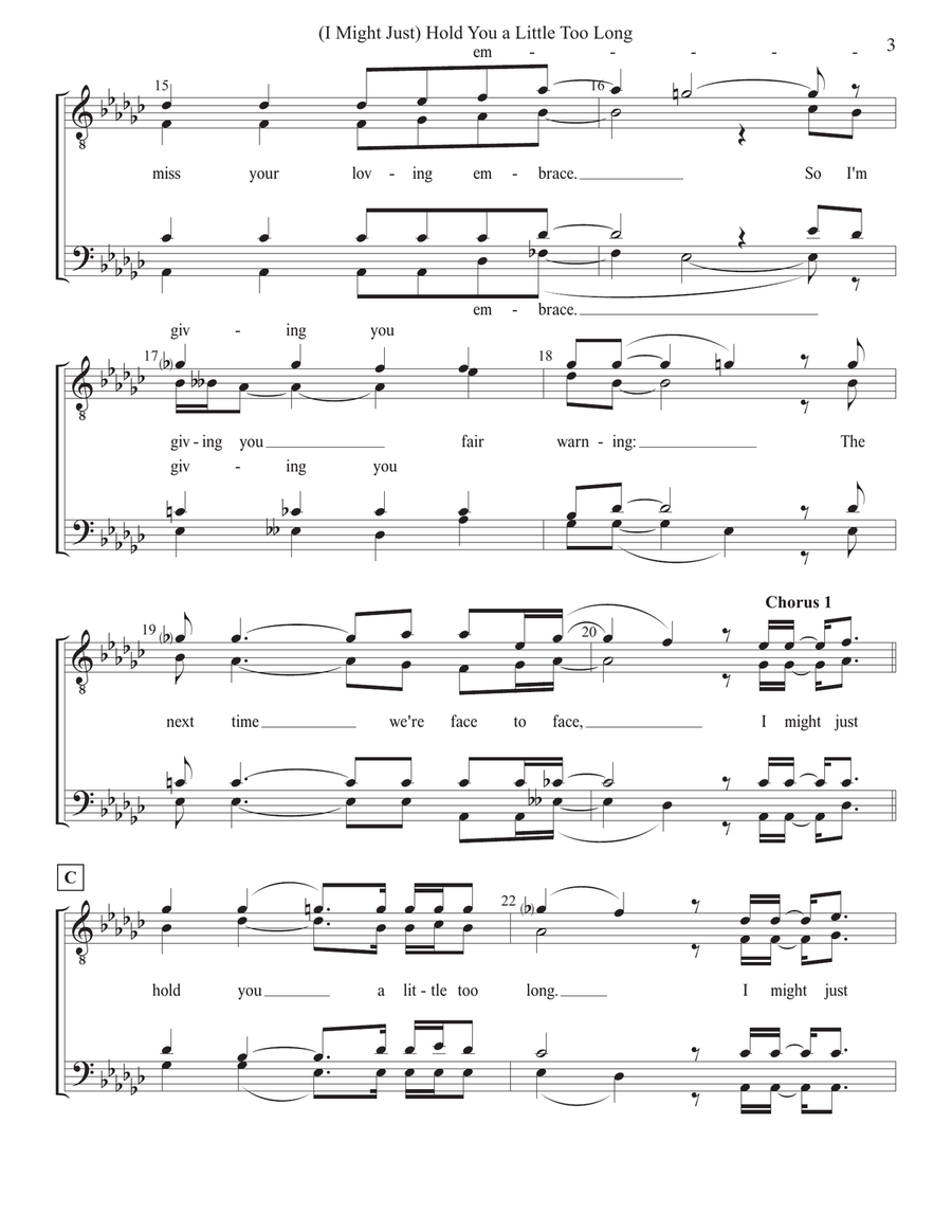 (I Might Just) Hold You A Little Too Long TTBB scores gallery preview page 3