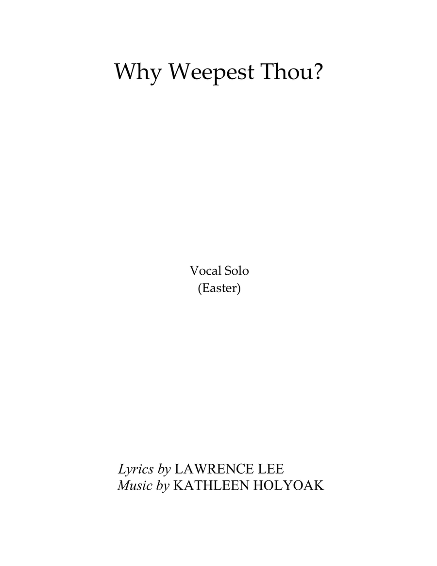 Why Weepest Thou? Piano, Vocal scores gallery preview page 1