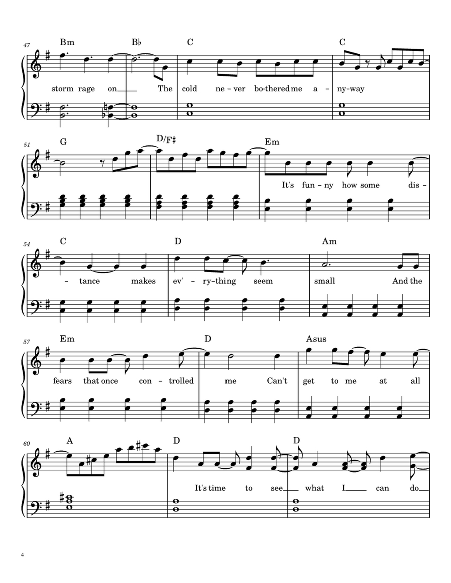 Let It Go Let It Go Easy Piano scores gallery preview page 4