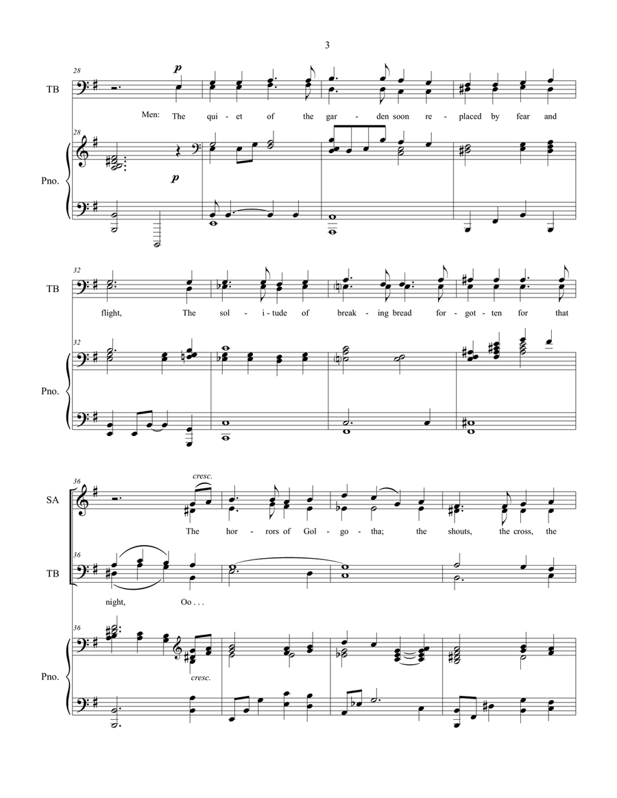 The Last Supper, sacred music for SATB choir (revised 2025) 4-Part scores gallery preview page 4