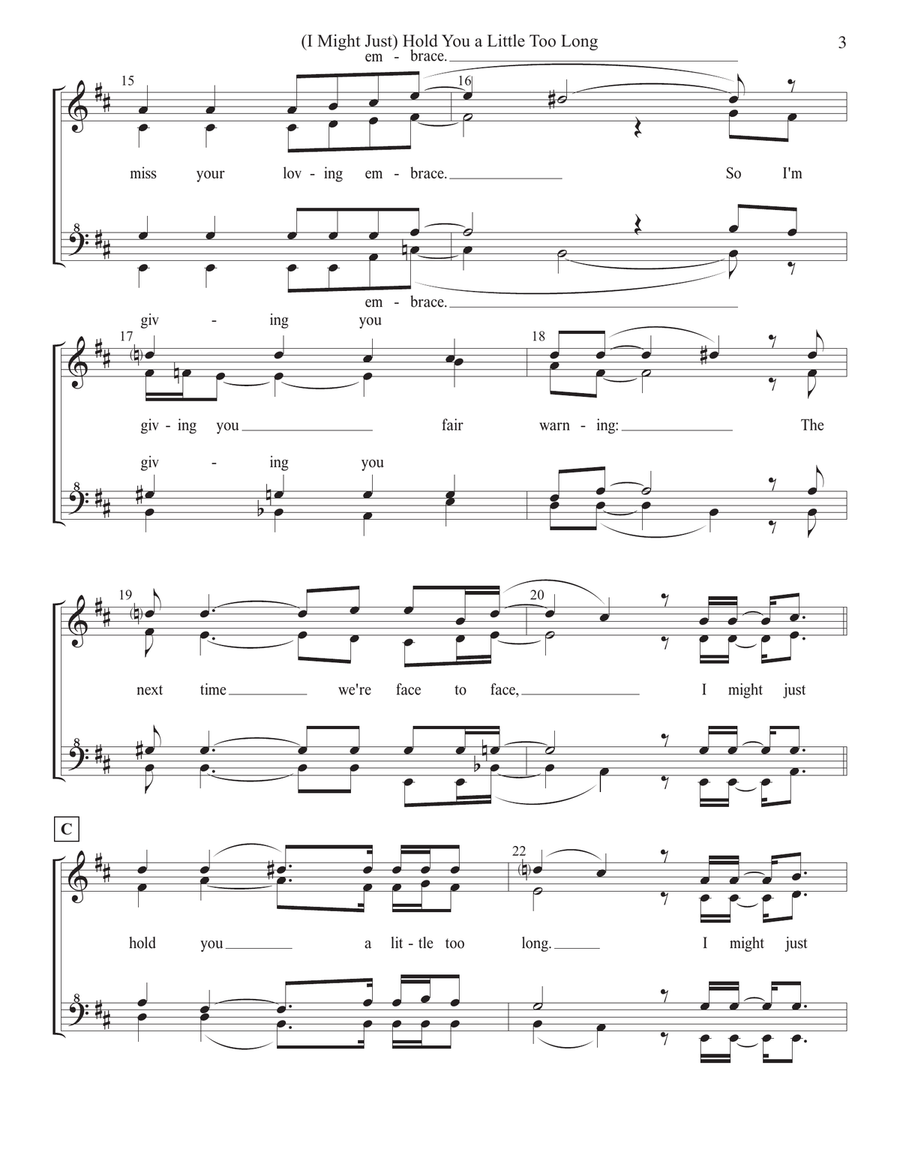 (I Might Just) Hold You A Little Too Long SSAA scores gallery preview page 3